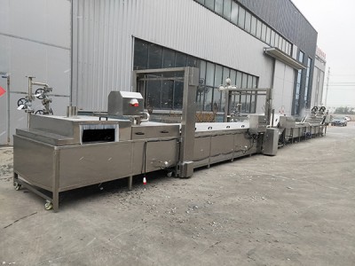 雙層網帶升降式蒸煮機 